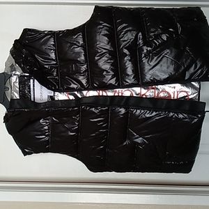 Calvin Klein size Lrg black and silver vest